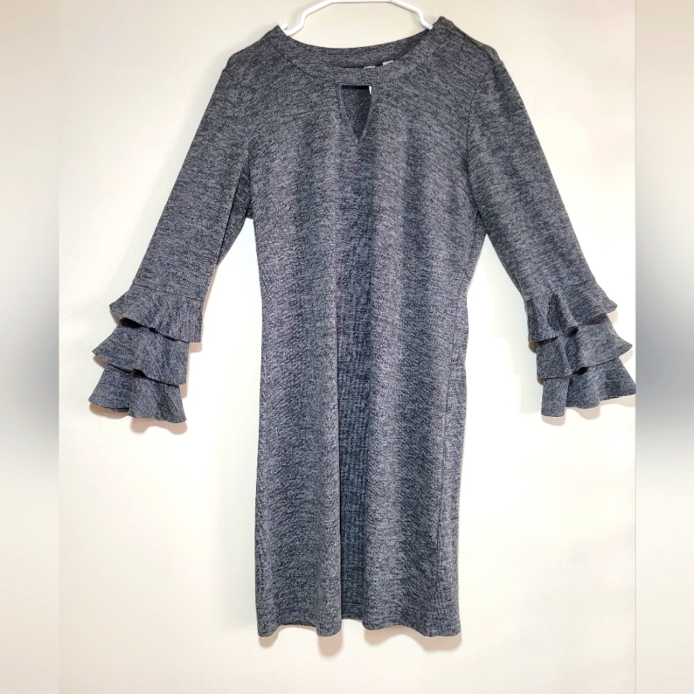 Tacera Ruffle Sleeve Knit Dress